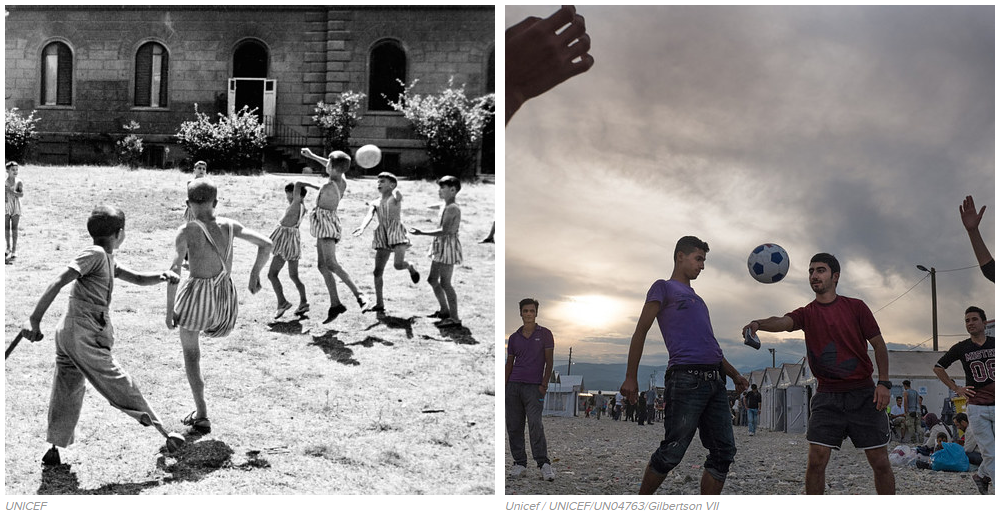 Megható képek: menekült gyerekek régen és most