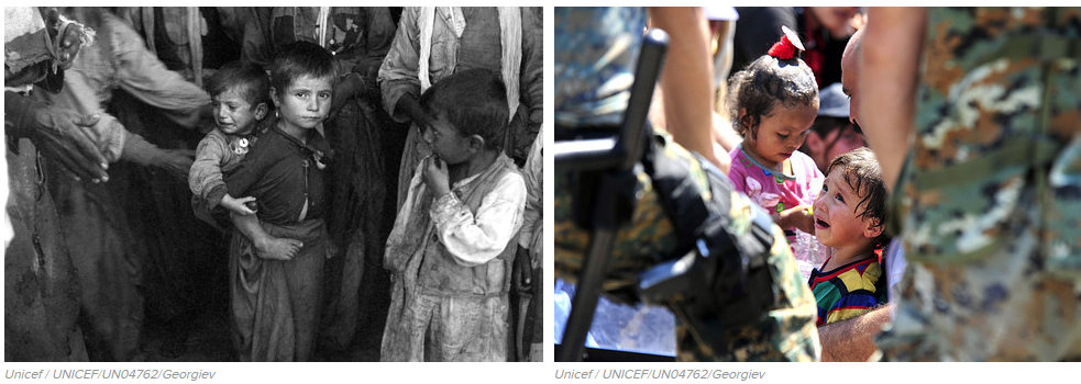 Megható képek: menekült gyerekek régen és most